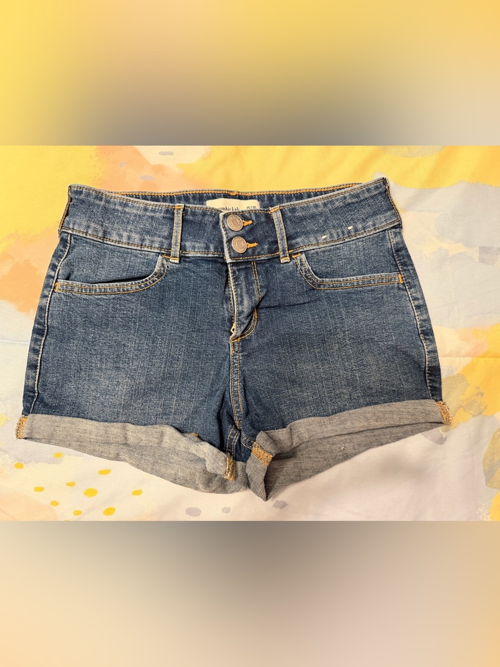 Abercrombie Kids || Mid Rise Shorty Short Jean Shorts